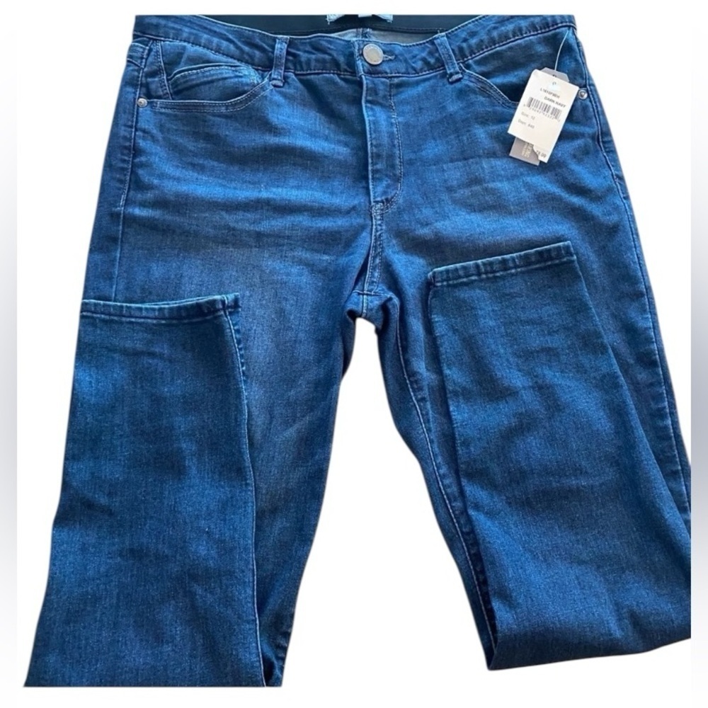 Wit & Wisdom Women’s Ab Mid Rise Straight Ankle Blue Jeans NEW Size 12